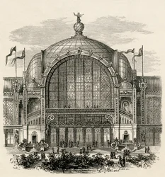 De Parijse Expositie, of Wereldtentoonstelling van Parijs van 1878, gehouden in de Champ de Mars, Parijs, uit 